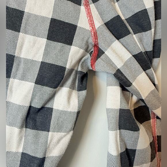 Hanna Andersson Women's Holiday Print Long John Pajamas Buffalo Plaid Medium - Picture 5 of 7